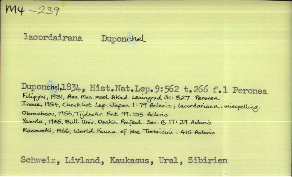 front of card